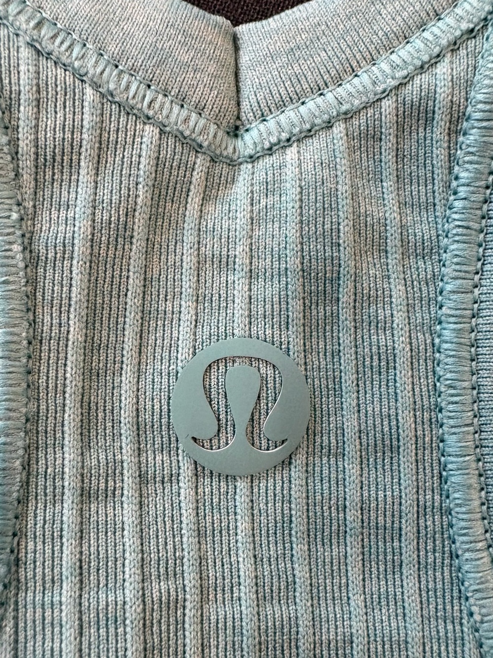 Lululemon Ebb To Street Ribbed Racerback Tank Top - Light Blue - Picture 4 of 5